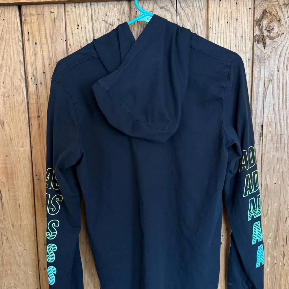 Boys’ Adidas Long Sleeve Hooded Tee XL Soft Cotton Jersey - Picture 5 of 10